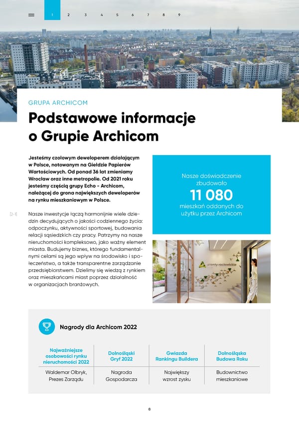 Raport Zrównoważonego Rozwoju Archicom 2022 - Page 6