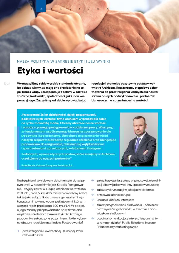 Raport Zrównoważonego Rozwoju Archicom 2022 - Page 21