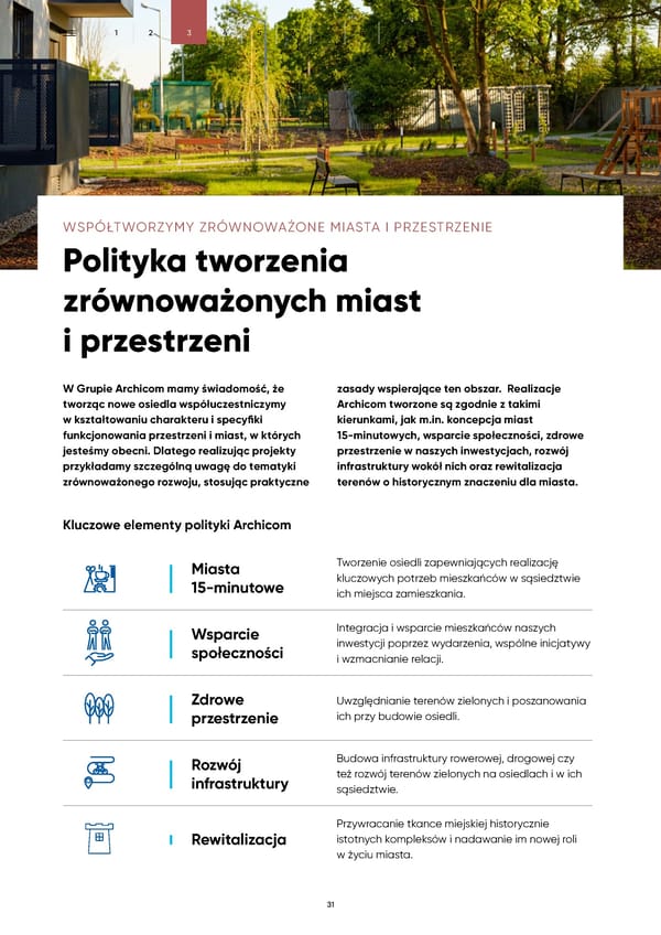 Raport Zrównoważonego Rozwoju Archicom 2022 - Page 31