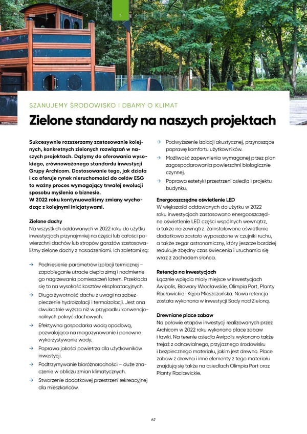 Raport Zrównoważonego Rozwoju Archicom 2022 - Page 67