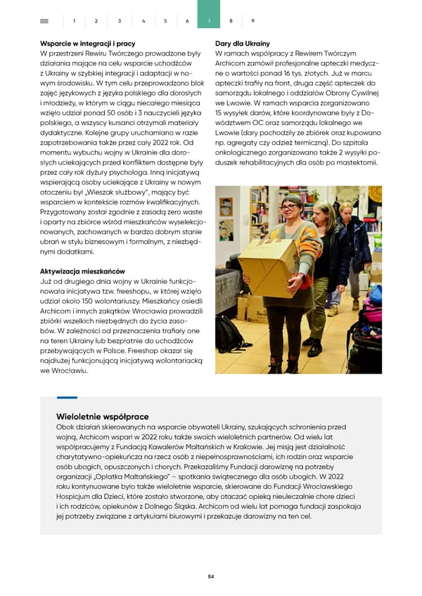 Raport Zrównoważonego Rozwoju Archicom 2022 - Page 84